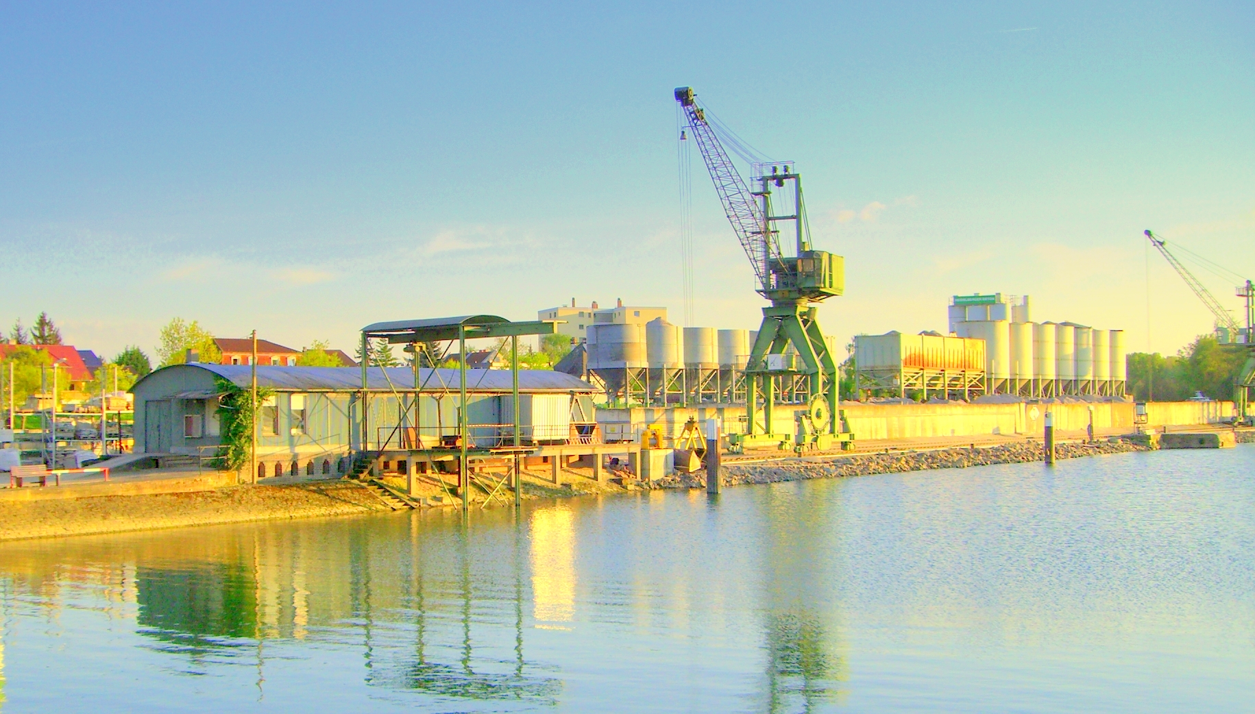 Ingelheimer Hafen in Pastel