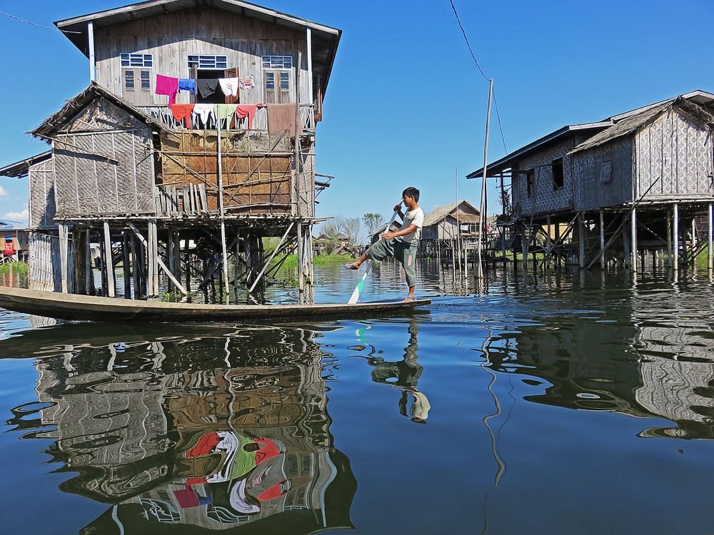 Inle Lake,case su palafitte,Myanmar