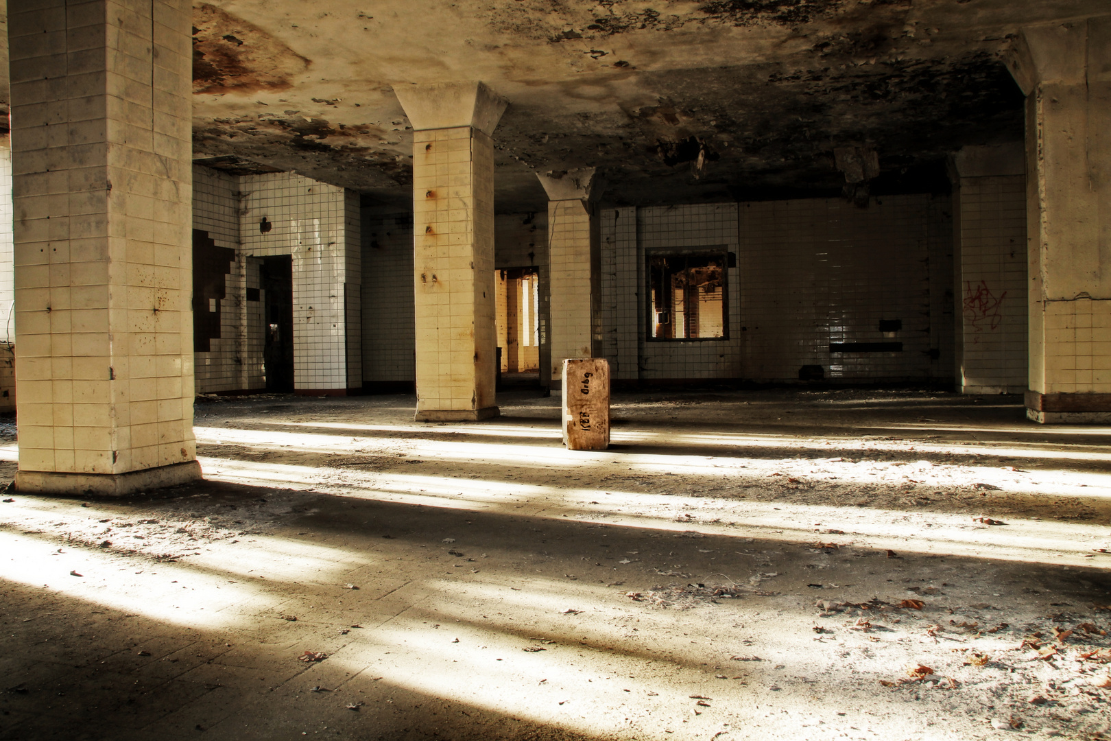 Innenansicht der ehemaligen SS Brotfabrik Oranienburg