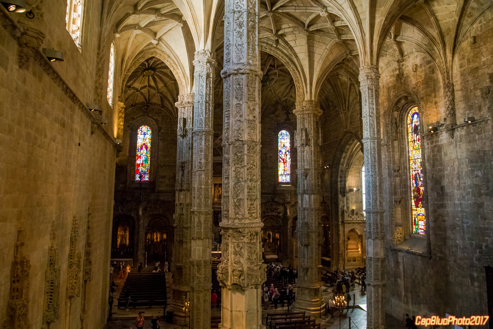 Innenansicht der Klosterkirche Sta. Maria vom Mosteiro dos Jeronimos