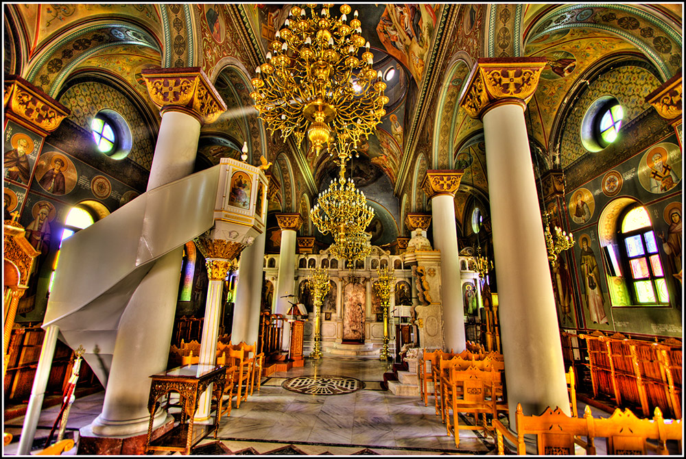 Innenansicht einer Kirche auf Kos