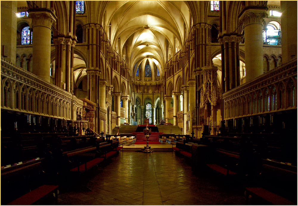 Innenaufnahme der Cathedrale in Canterbury.