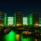 Innenhafen Duisburg bei Nacht