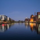 Innenhafen Duisburg. Sonnenuntergang