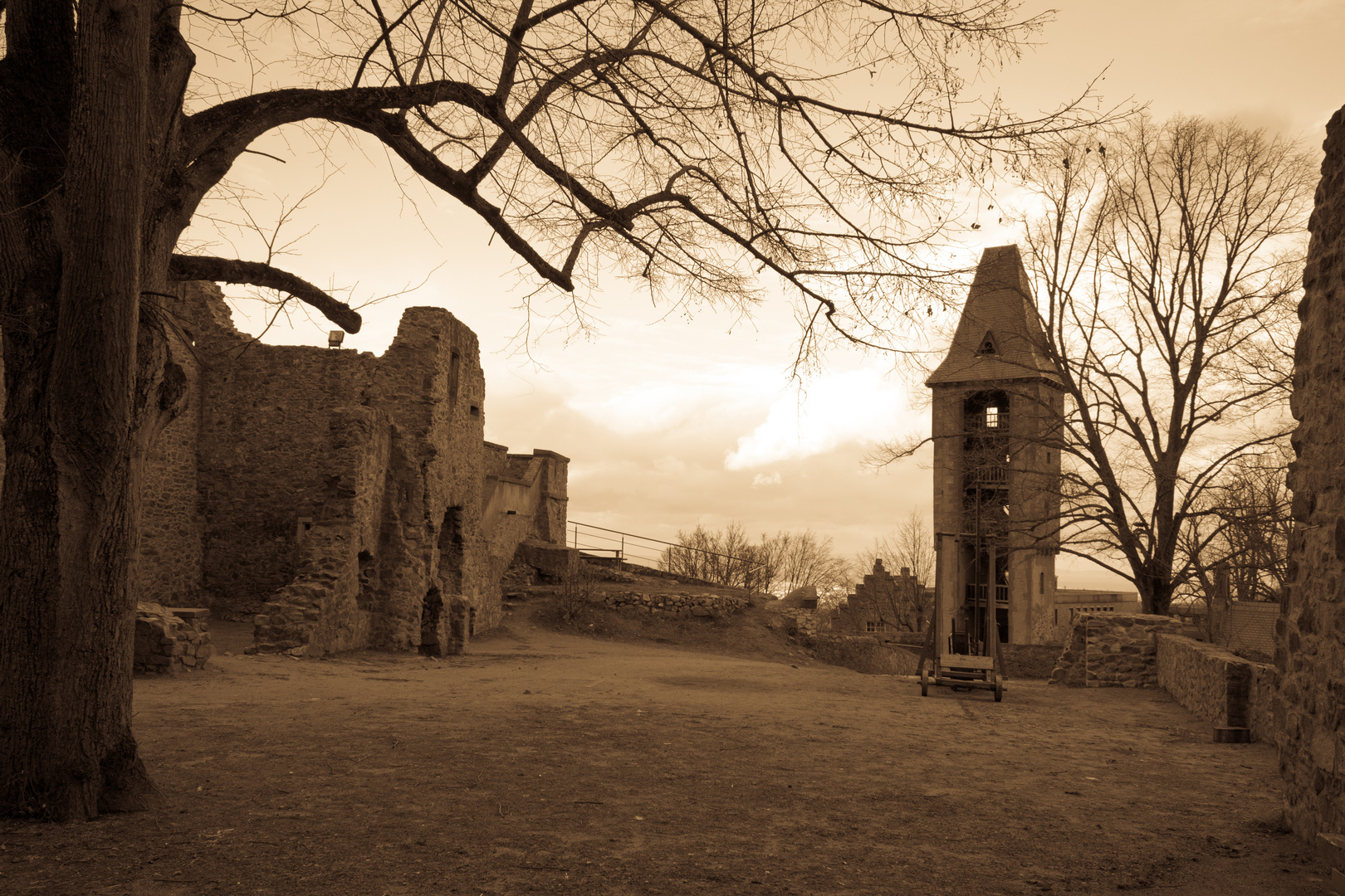 Innenhof Burg Frankenstein