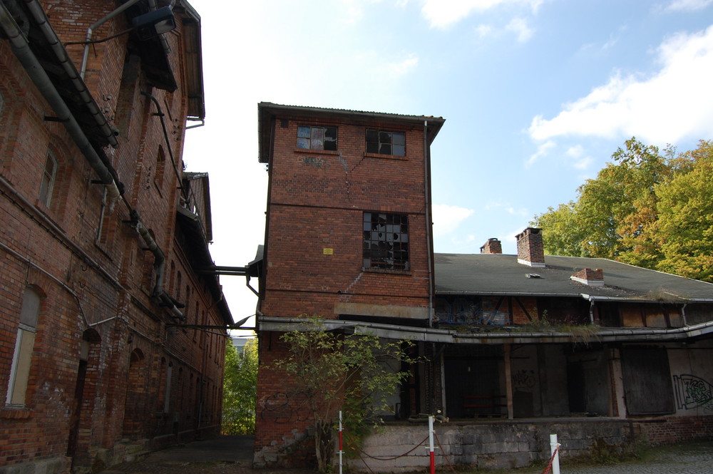 Innenhof der Industrieanlage