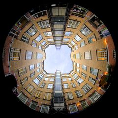 Innenhof im Fisheye