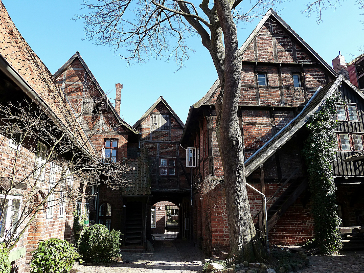 Innenhof Roter Hahn in Lüneburgs Altstadt