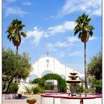 Innenhof von San Xavier del Bac - Arizona, USA