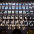 Innenhoffassade Eingang B vom Chilehaus in Hamburg....