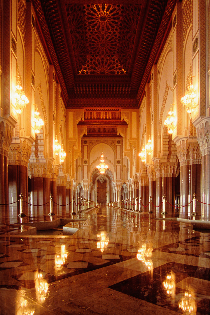 Innenraum Moschee "Hassan II" in Casablanca