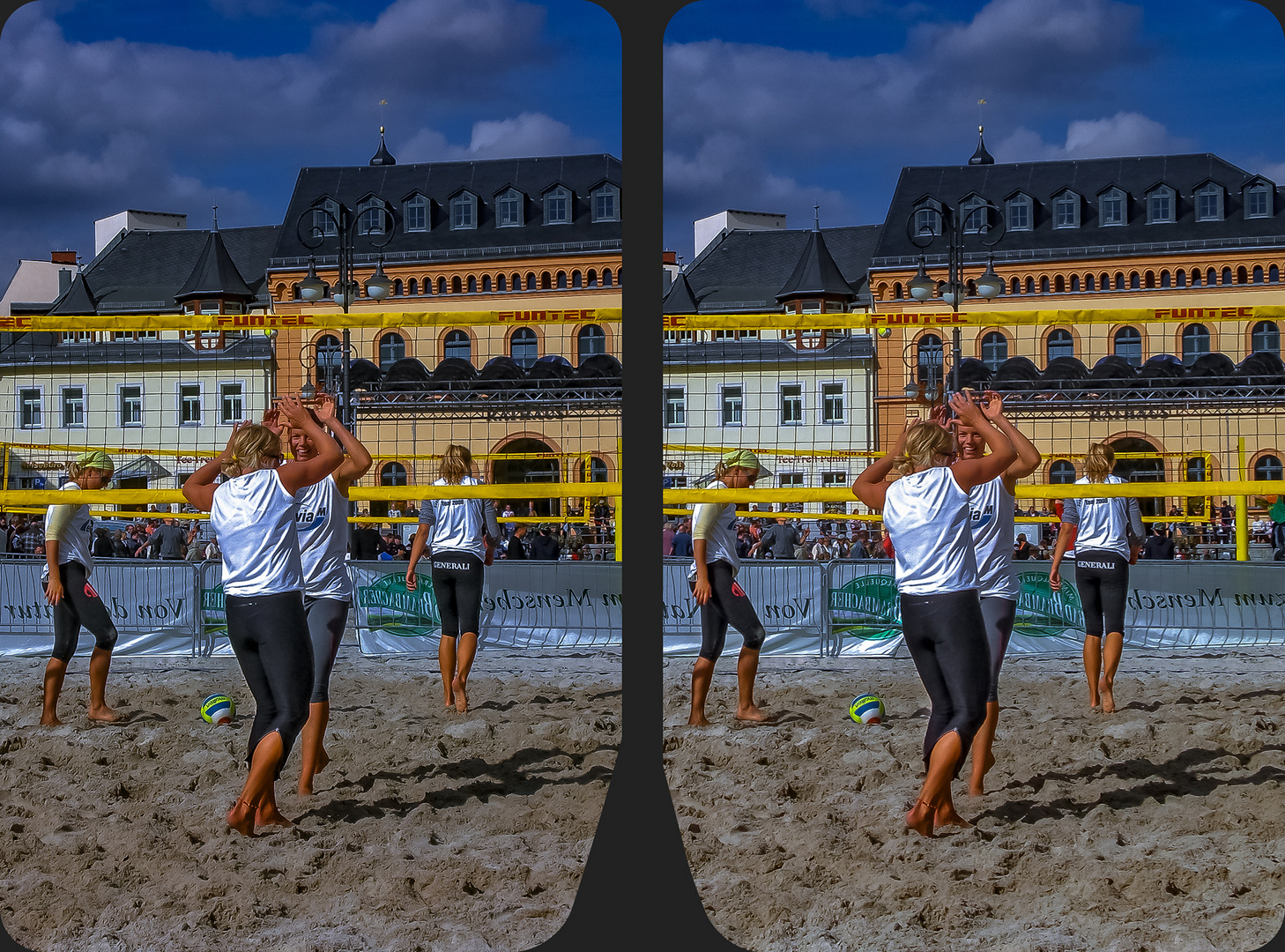 Innenstadt-Beachvolleyball