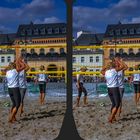 Innenstadt-Beachvolleyball