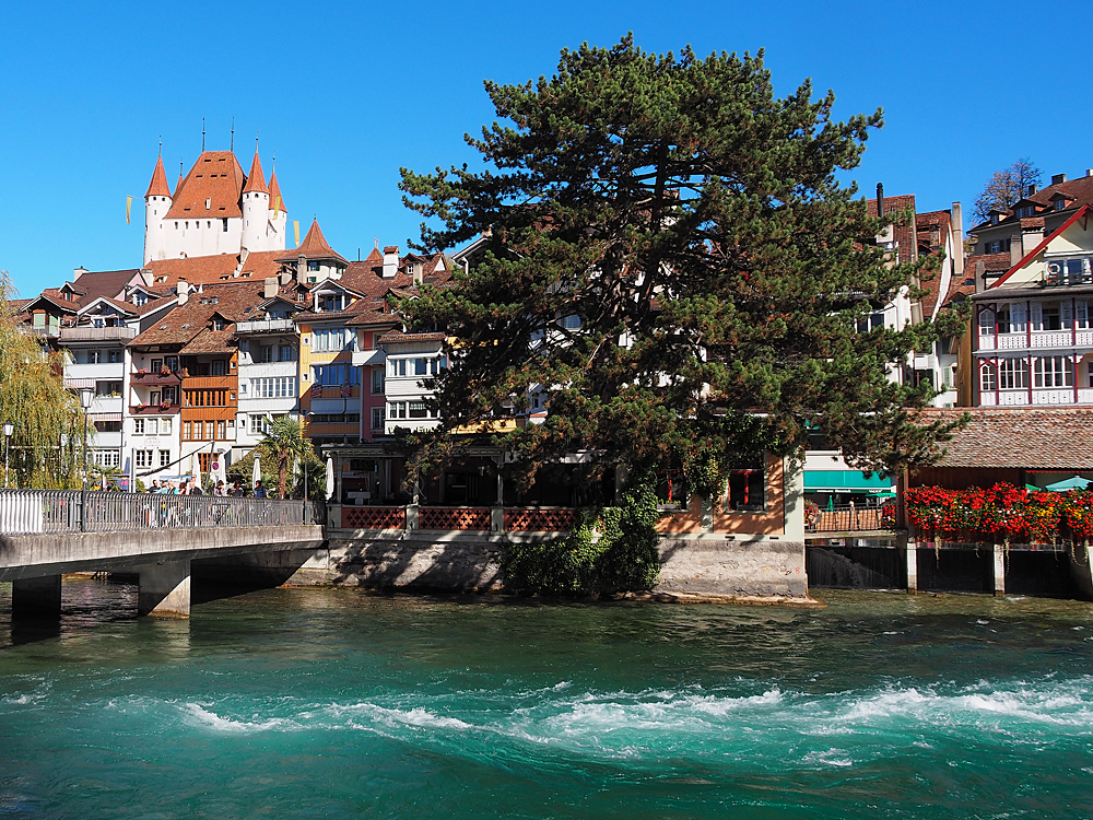 Innenstadt /Thun / Schweiz /Fluß Aare