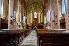 Inneres der Gotischen Kirche von Treptow (Trzebiatow)