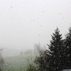 Innerhalb von Minuten Schneesturm im April