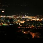 Innsbruck bei Nacht - Blick von Arzl richtung Süden