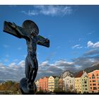 Innsbruck mit Blick von der Innbrücke