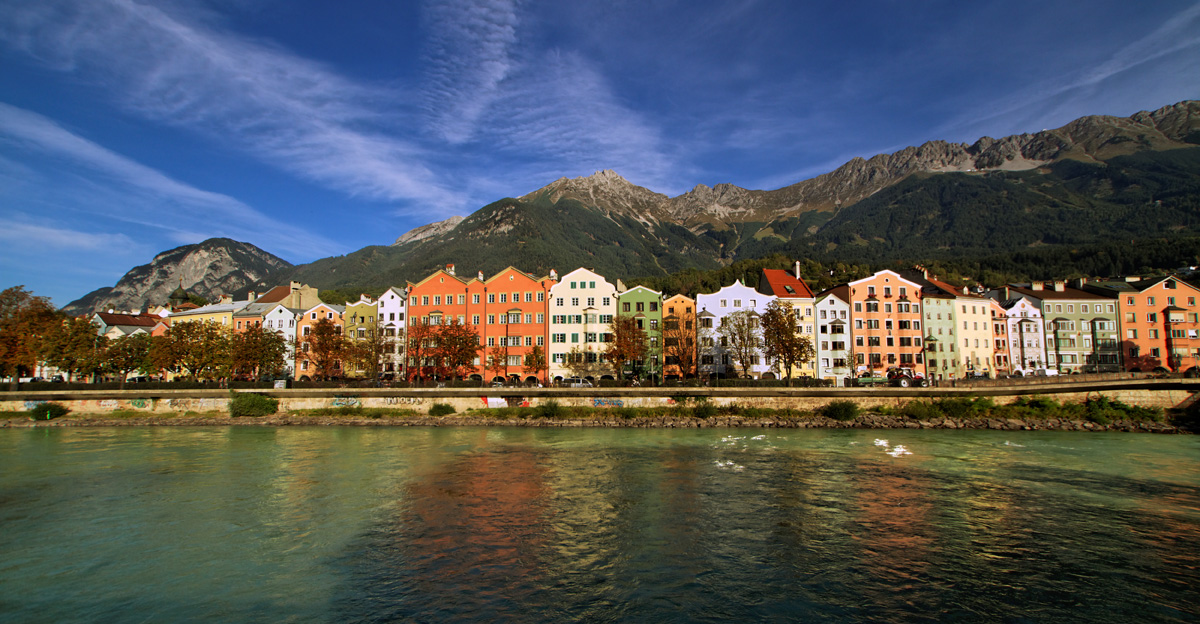 Innsbruck Panorama Maria Hilf und Nordkette