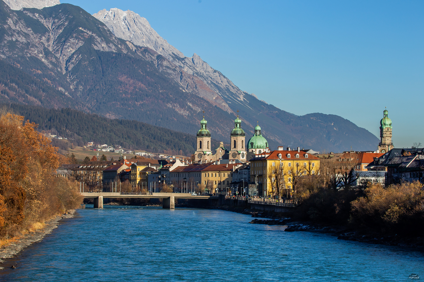 Innsbruck von der Uni Brücke