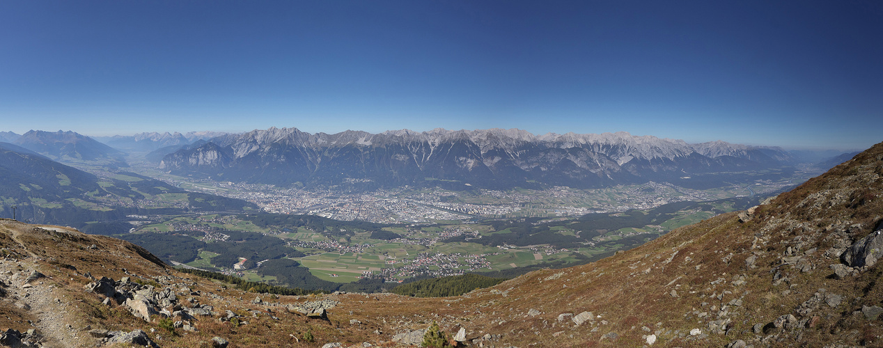 Inntal vom Patscherkofel bei Innsbruck