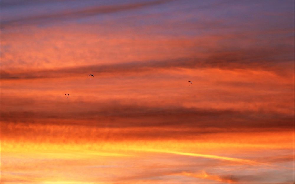 Ins Abendrot gleiten