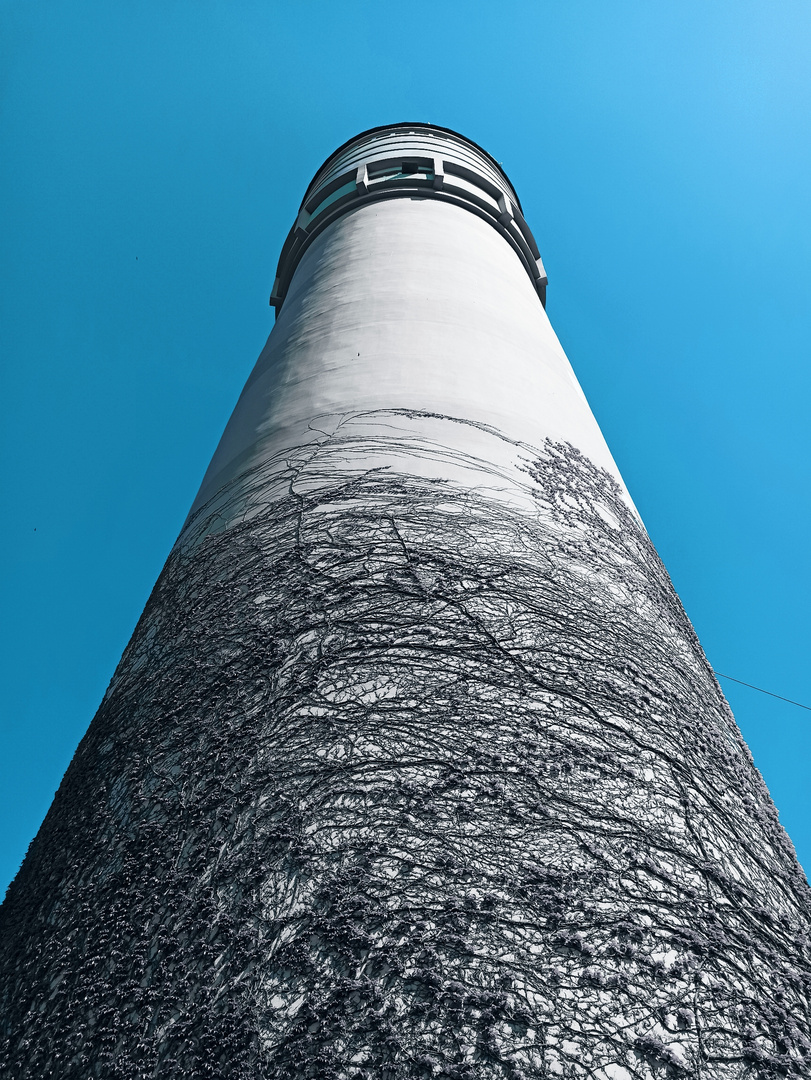 ... ins Blaue hinein (Wasserturm in der Pfalz)