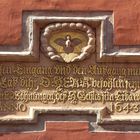 Inschrift am Kloster zum Heiligen Geist in Stralsund