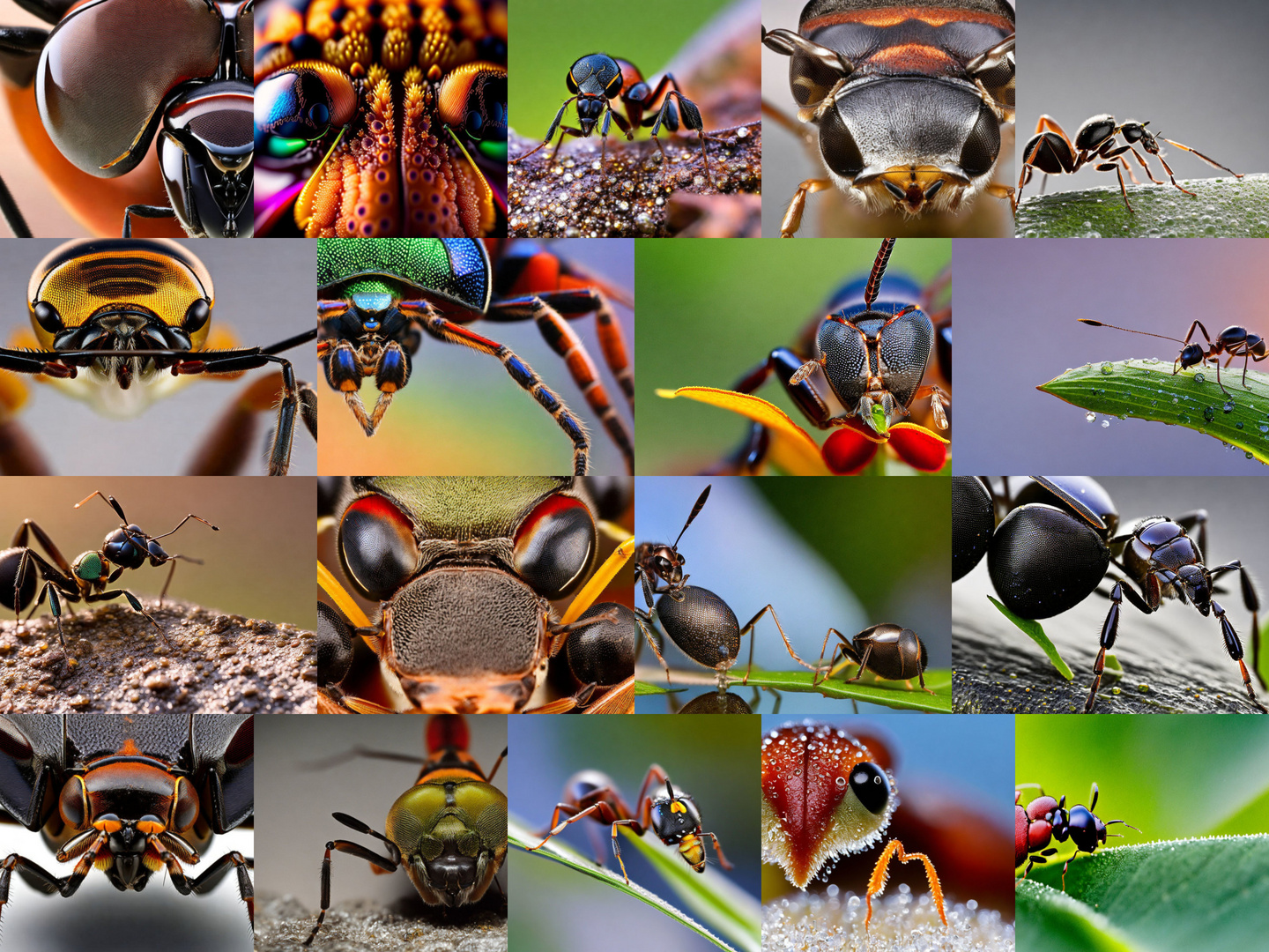 Insects created with artificial intelligence.