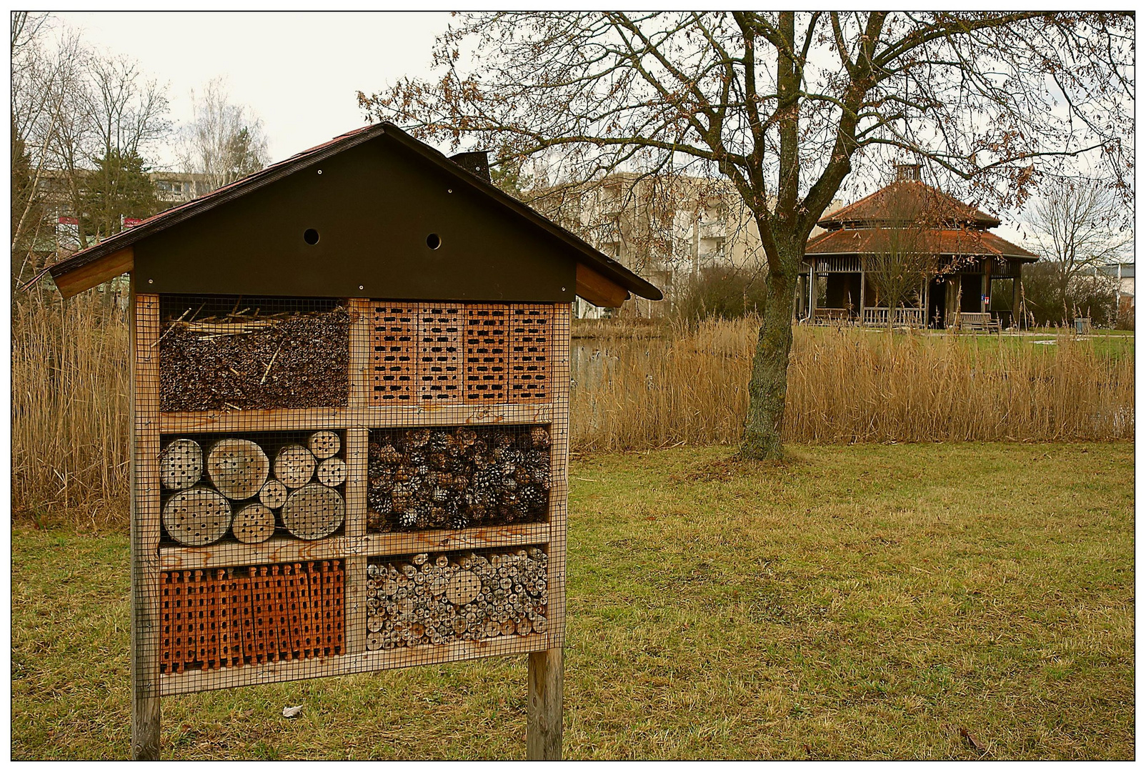 Insektenhotel vor dem Gradierwerk