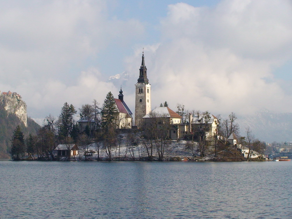 Insel bei Bled in Slowenien