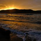 Insel Elba. Sonnenaufgang am Strand von Lacona 