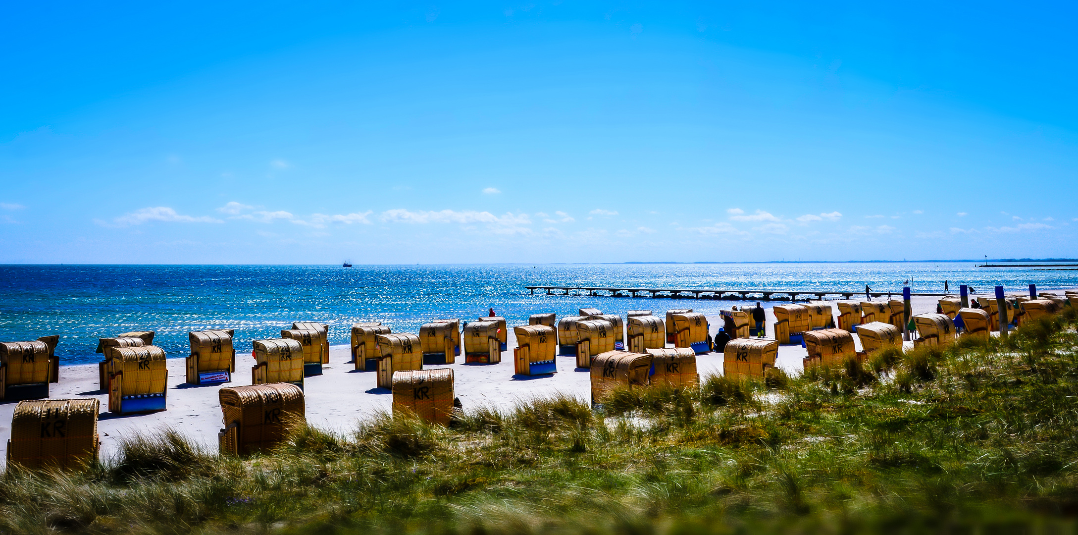 Insel Fehmarn mit Strandkörben