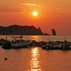 Insel Giglio bei Sonnenuntergang