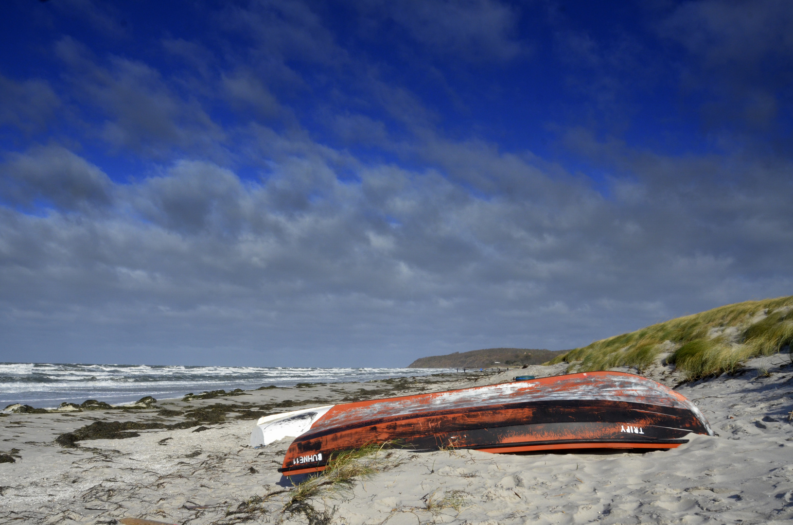 Insel  Hiddensee im Sturm