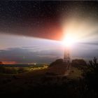 Insel Hiddensee mit Leuchtturm Dornbusch bei Nacht