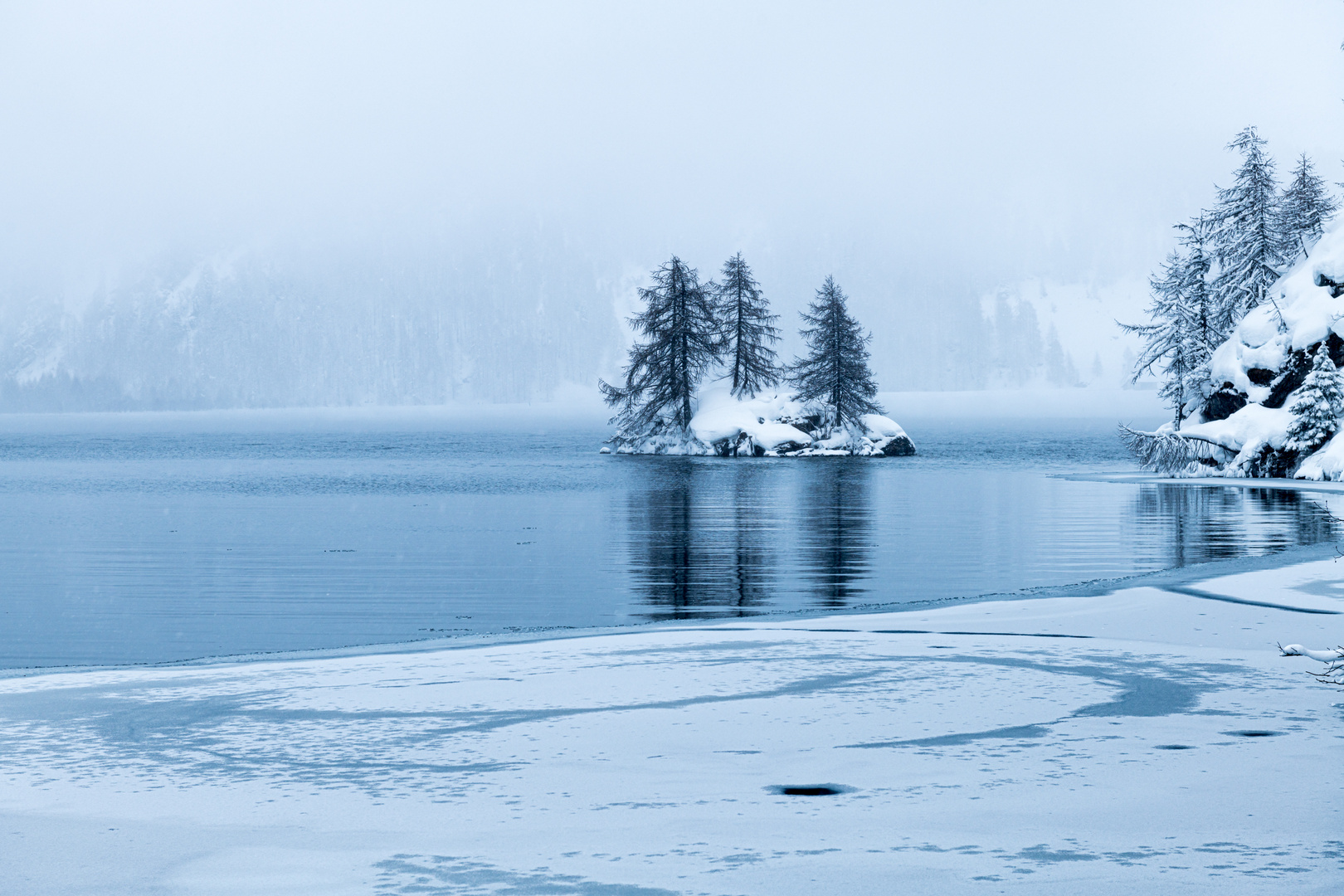 Insel im Nebel