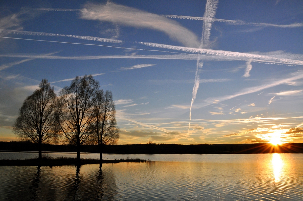 Insel im Sonnenuntergang