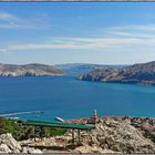 Insel Krk ; Blick auf die Baška-Bucht: Kroatien Camper-Reise Mai 2018