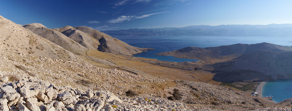 Insel Krk: Vela Luka Bucht (rechts)