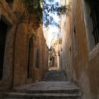 Insel Malta -alte Gasse in Maltas Hauptstadt Valletta-