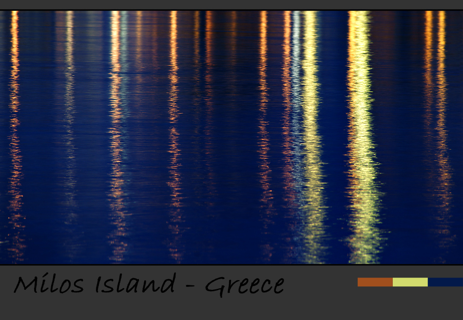 Insel Milos – Reflektierende Tavernen Lichter