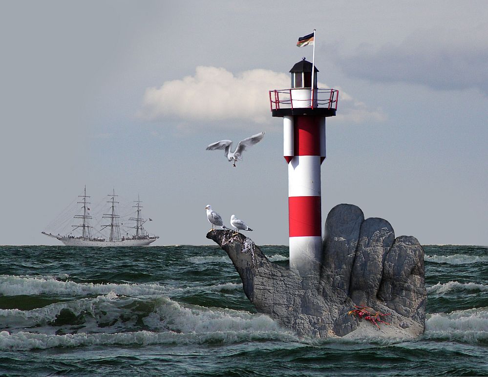 Insel mit Leuchtturm