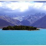 Insel Motuariki im Lake Tekapo