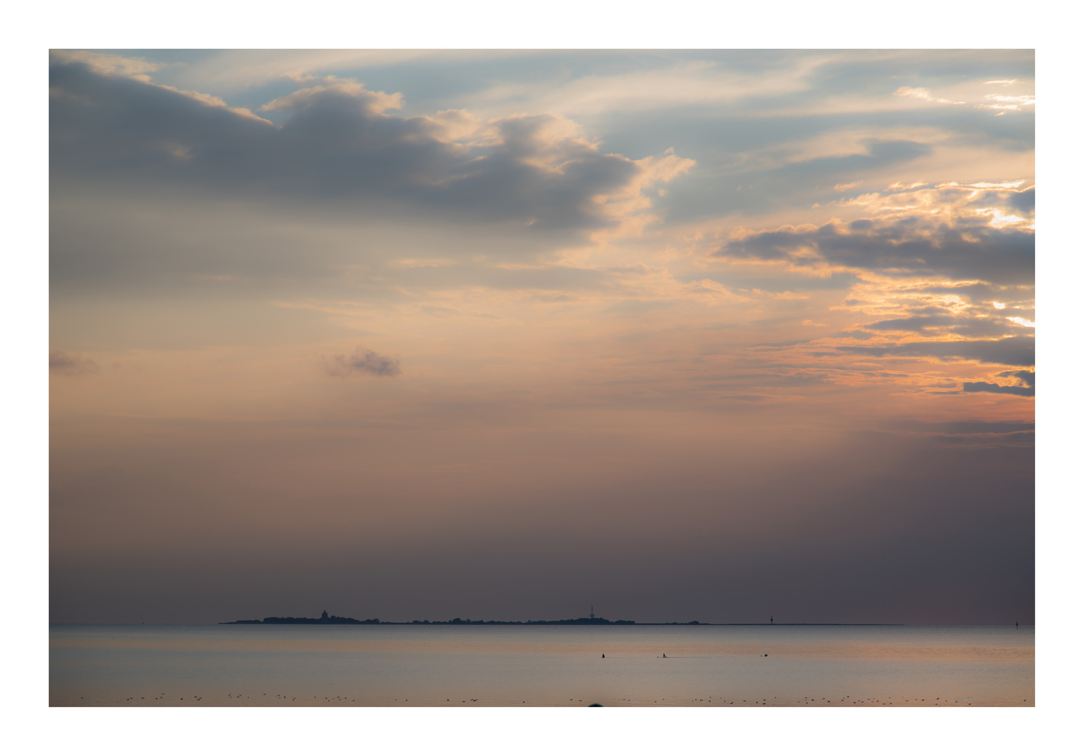 Insel Neuwerk im Sonnenuntergang