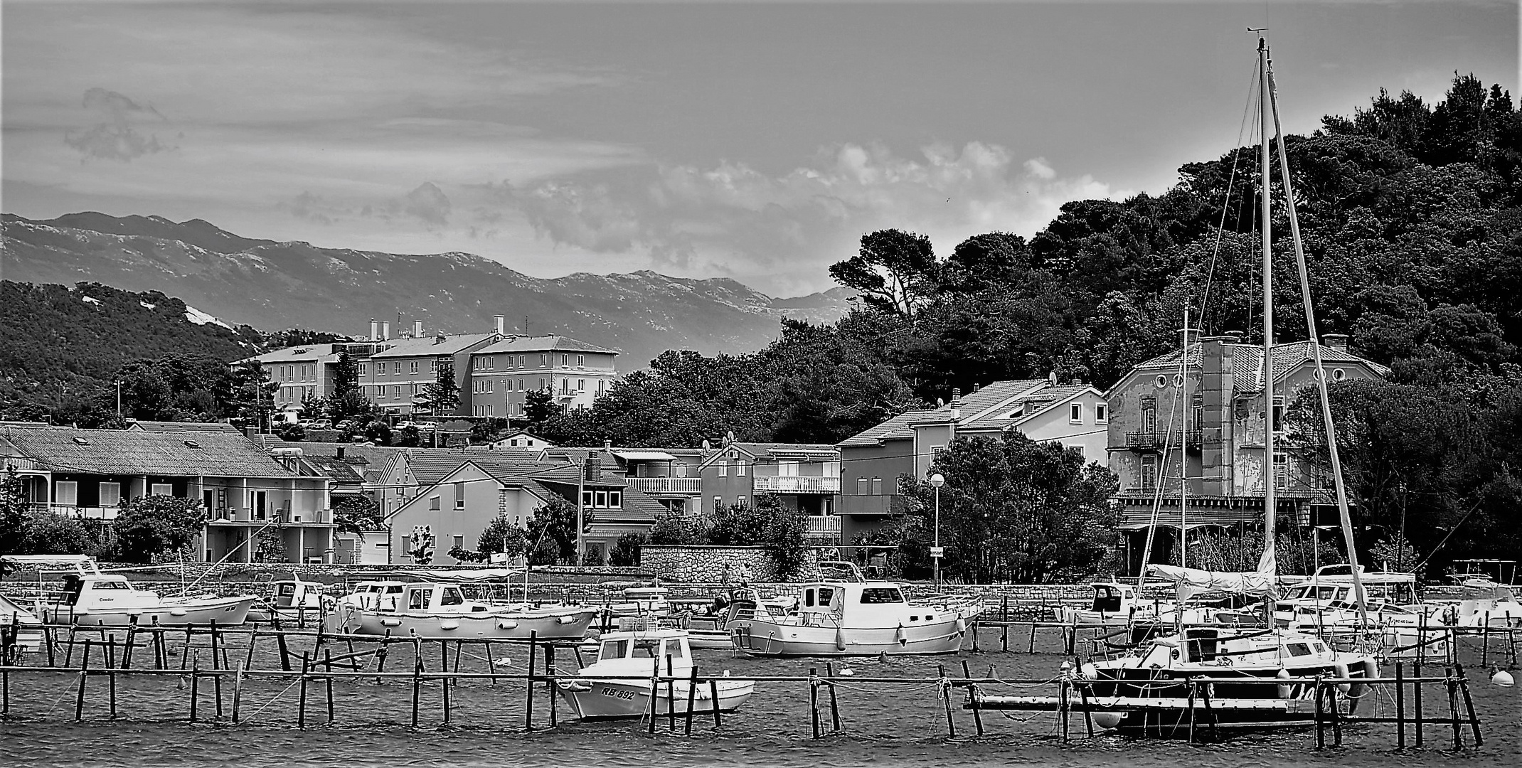 Insel Rab Urlaub 2016 - Blick auf Palit an der Eufemija-Bucht sw