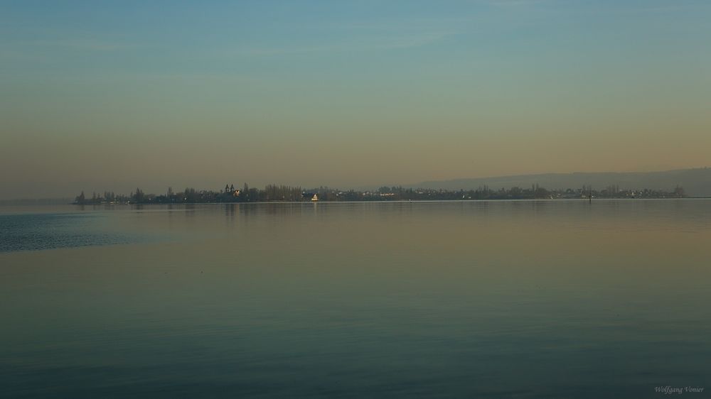 Insel Reichenau bei Abenddämmerung