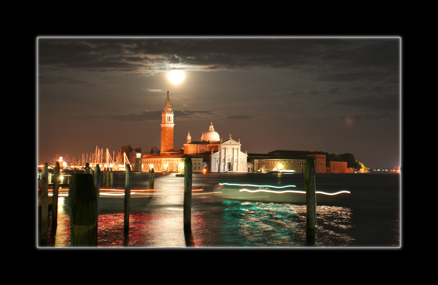 Insel San Giorgio bei Nacht