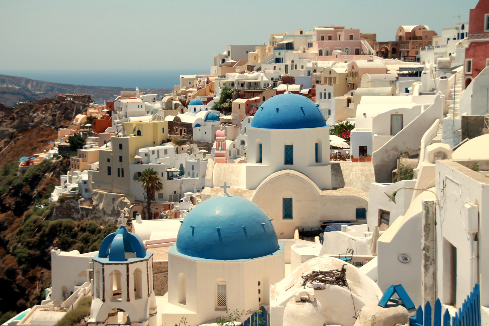 Insel Santorin -Die Stadt Oia auf der Kykladen-Insel Santorin ( Thira )-