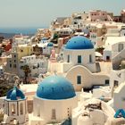 Insel Santorin -Die Stadt Oia auf der Kykladen-Insel Santorin ( Thira )-